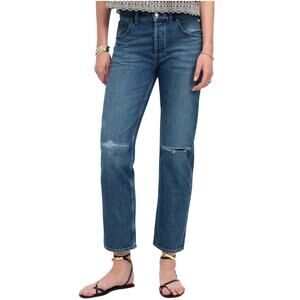 MADEWELL Women’s The Dean Easy Straight Cropped Distressed Jean 31